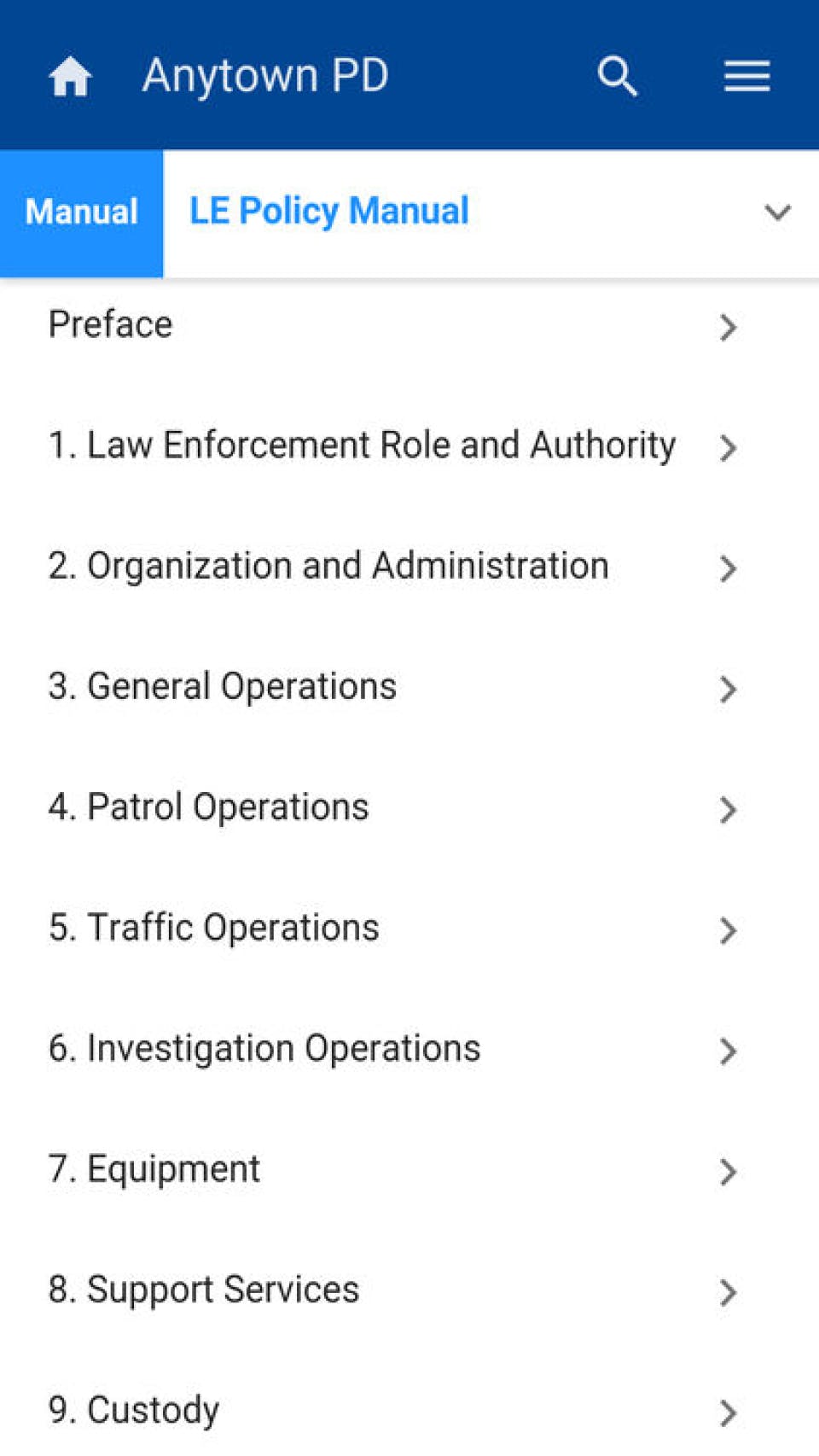 Lexipol Knowledge Management System (KMS) Screenshot 3