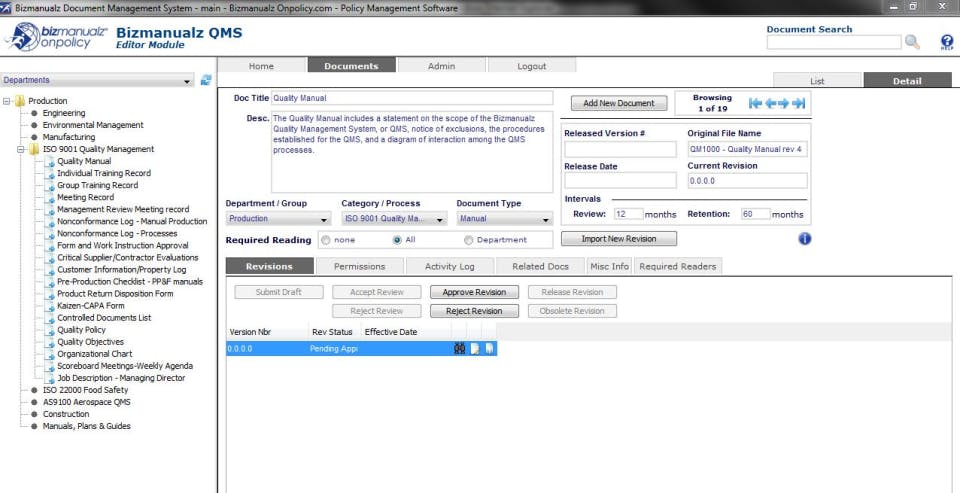 Bizmanualz OnPolicy Screenshot 5
