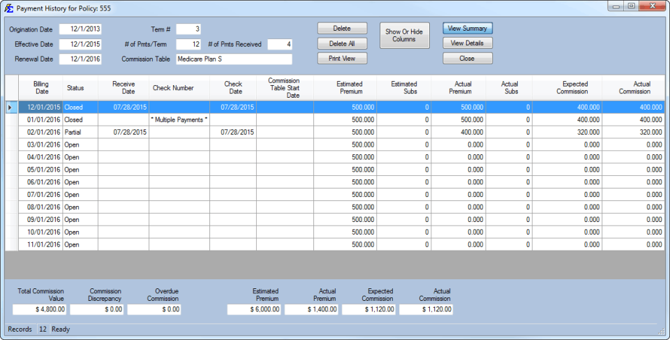 Commission Tracker Screenshot 1