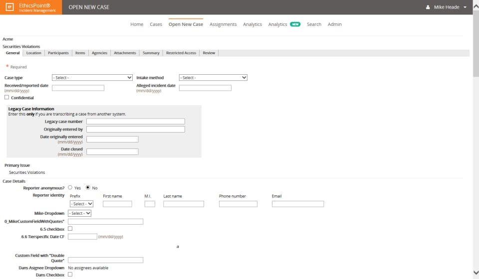 EthicsPoint Screenshot 2
