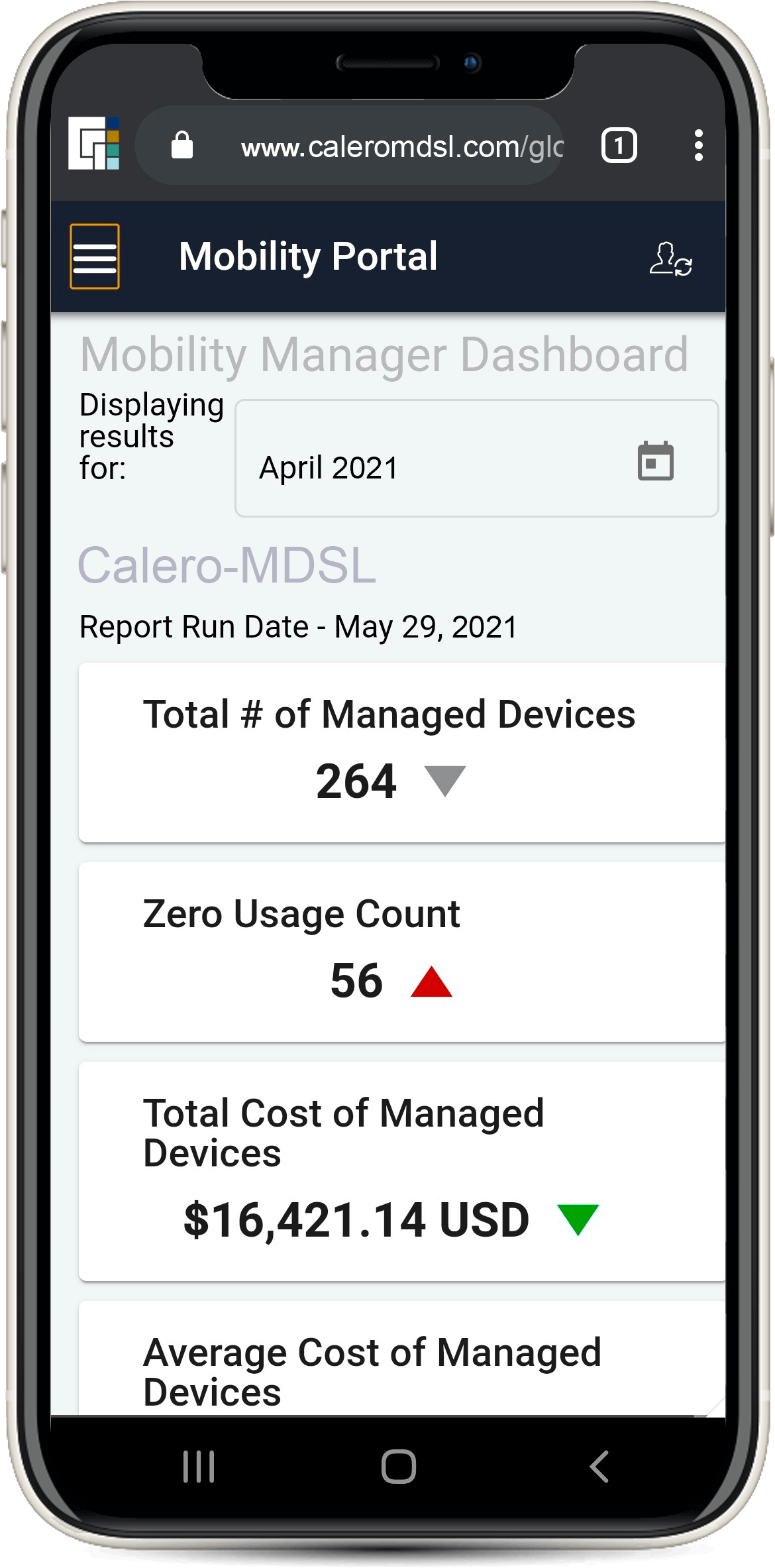 Calero-MDSL Managed Mobility Services Screenshot 2