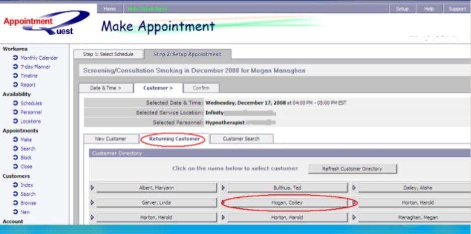 Online Appointment Manager Screenshot 2