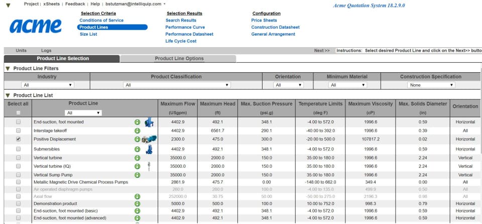 Intelliquip Configurator Screenshot 5