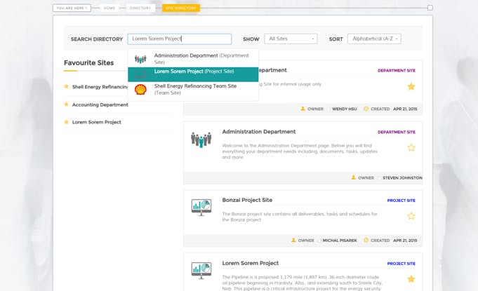 Bonzai Intranet Screenshot 4