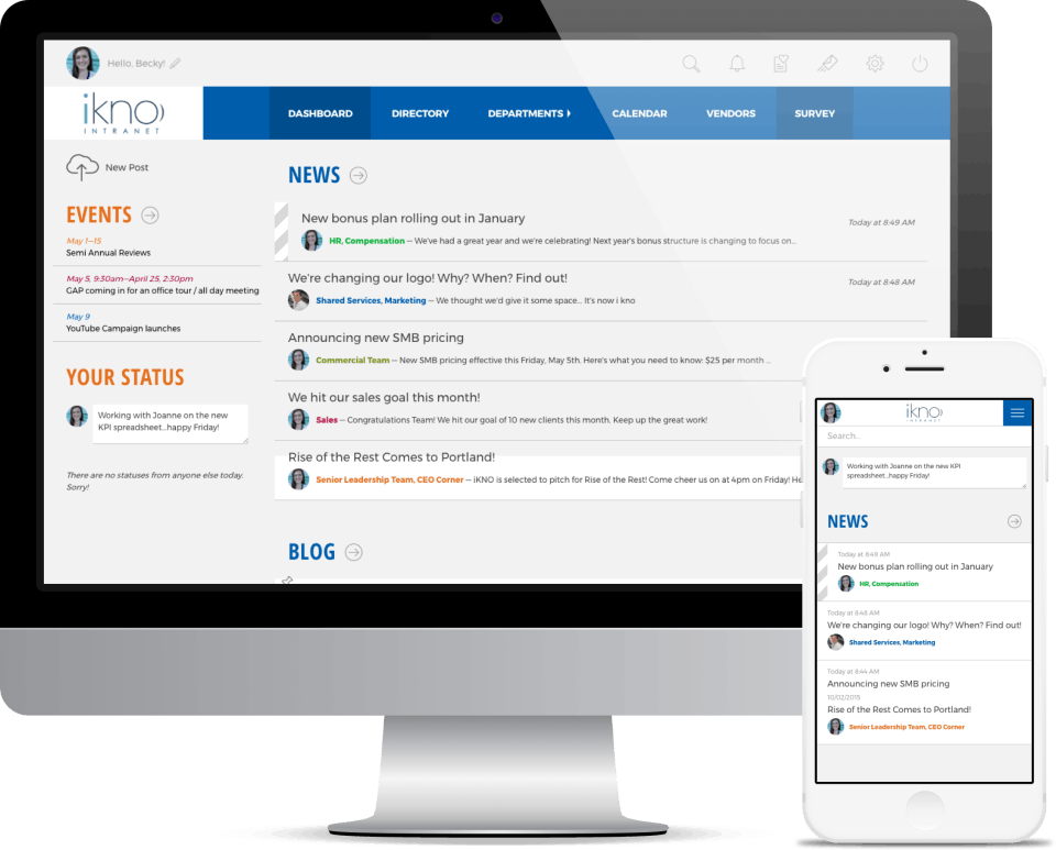 ikno intranet Screenshot 1