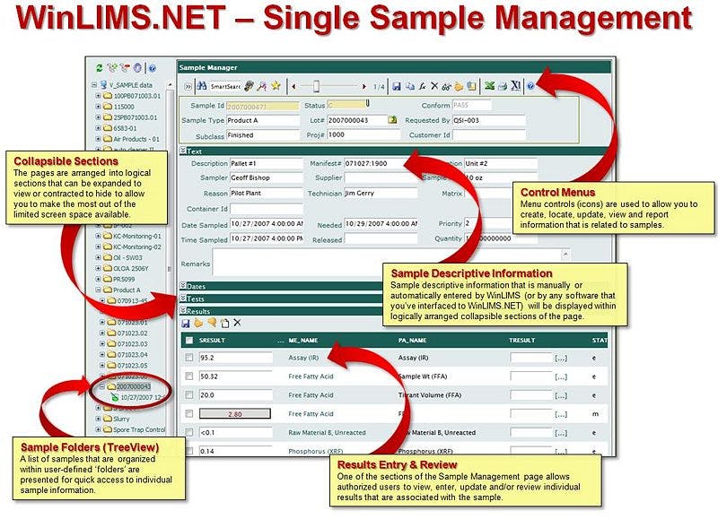 WinLIMS.NET Forms Client Screenshot 3