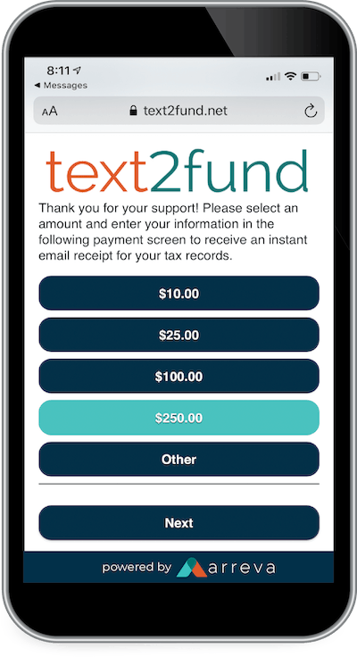 Text2Fund Screenshot 1