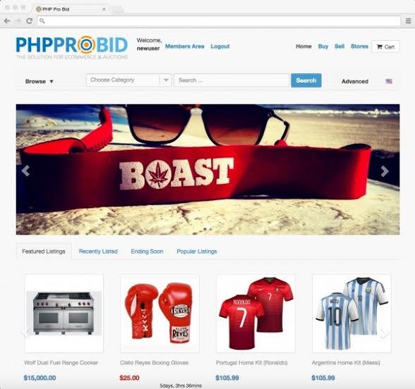 PHP Pro Bid V7 Screenshot 1