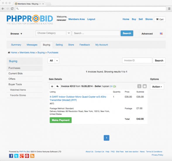 PHP Pro Bid V7 Screenshot 2