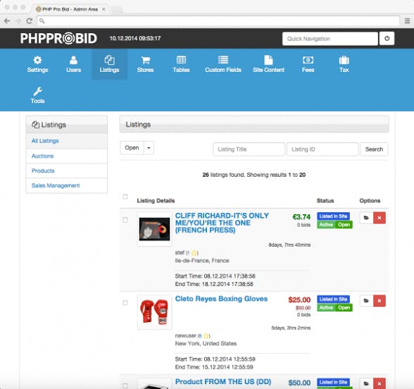 PHP Pro Bid V7 Screenshot 4