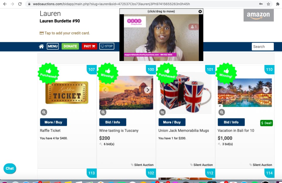 WEDO Charity Auctions Screenshot 2
