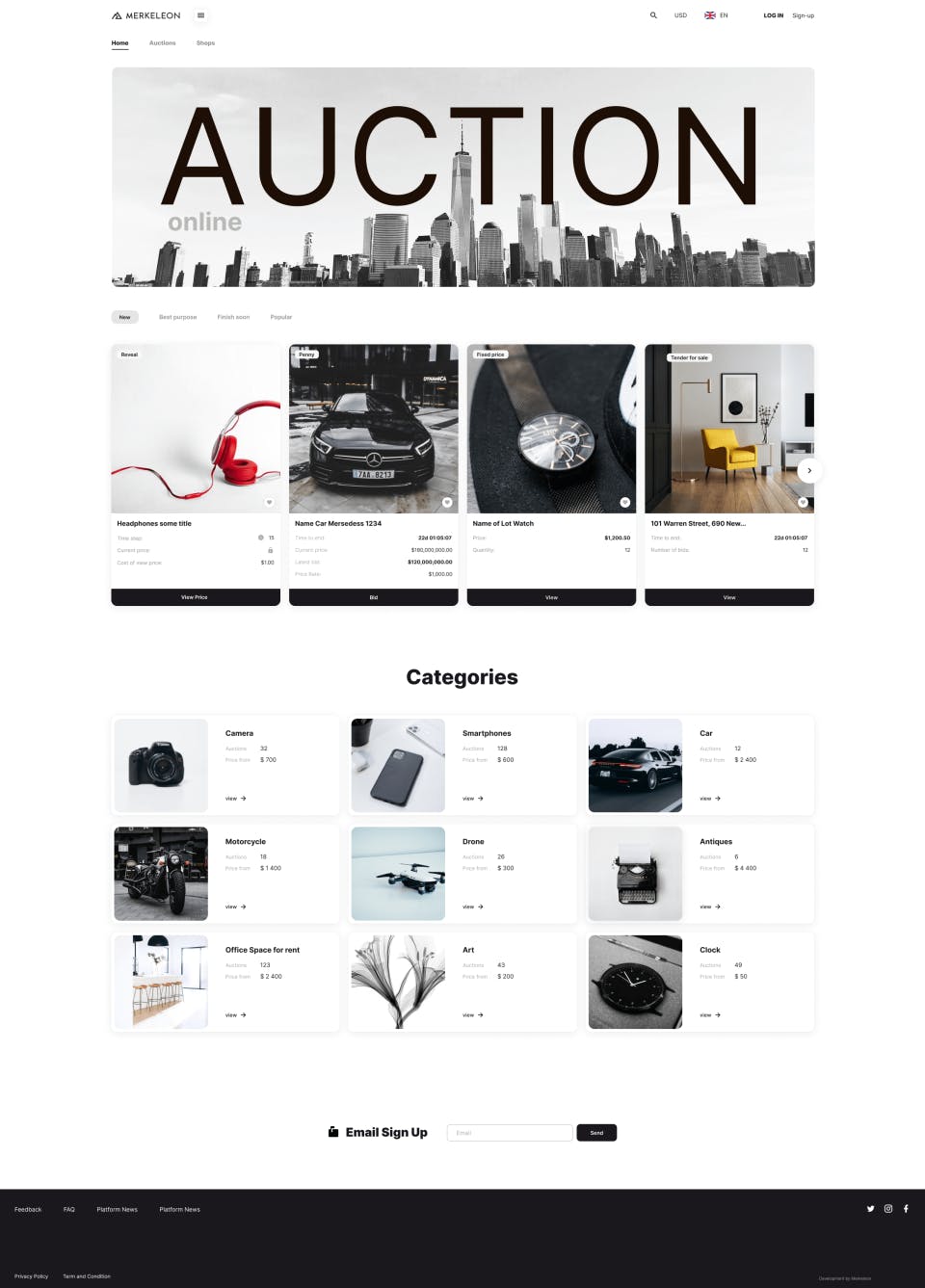 Merkeleon Internet Auction Software Screenshot 4