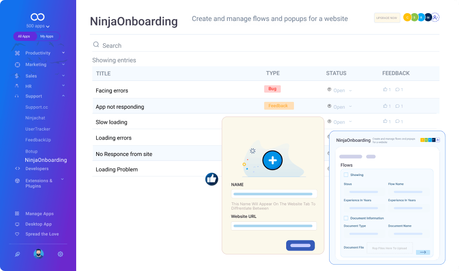 NinjaOnboarding Screenshot 1