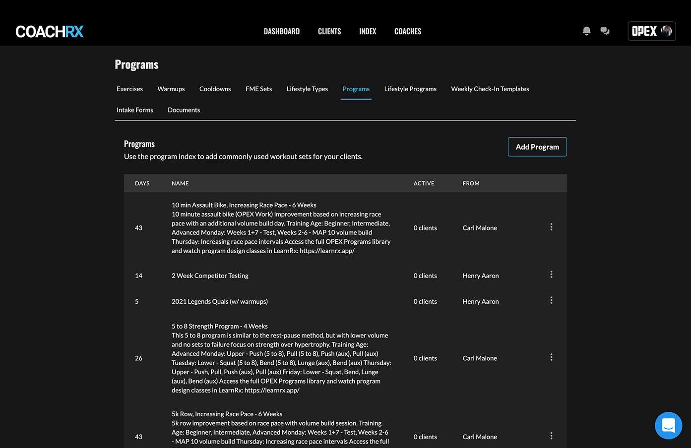 CoachRx Screenshot 2