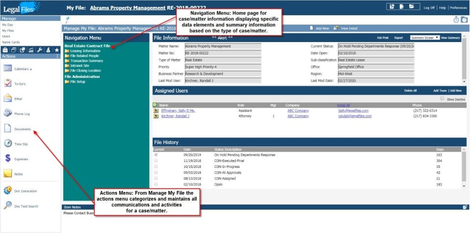 Legal Files Screenshot 2