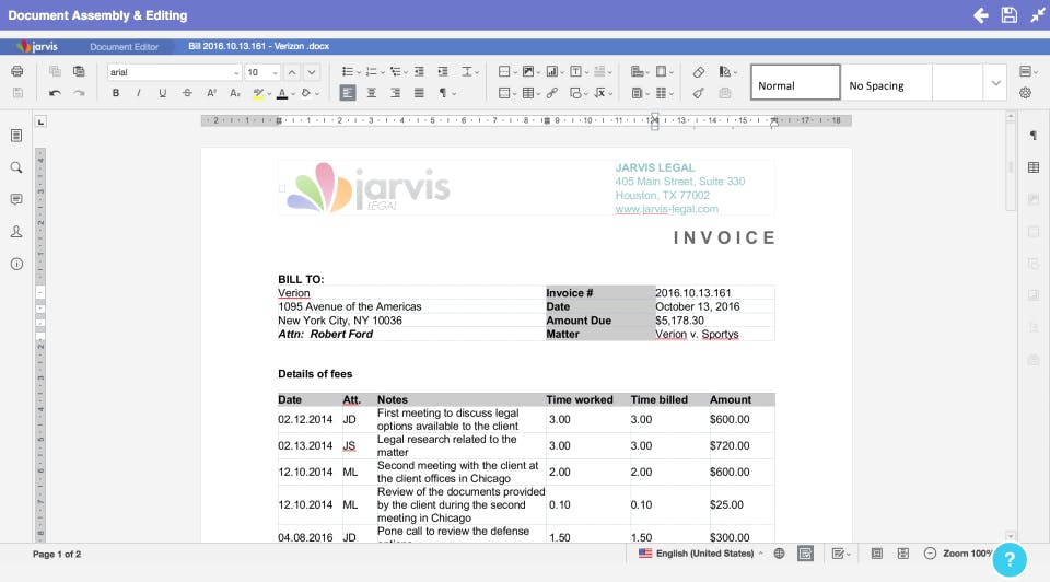 Jarvis Legal Screenshot 2