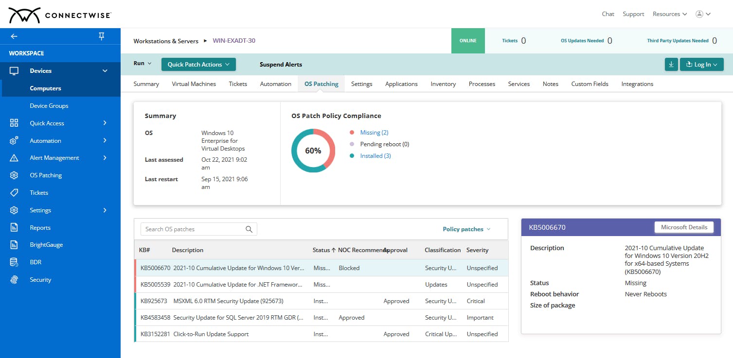 ConnectWise RMM Screenshot 1