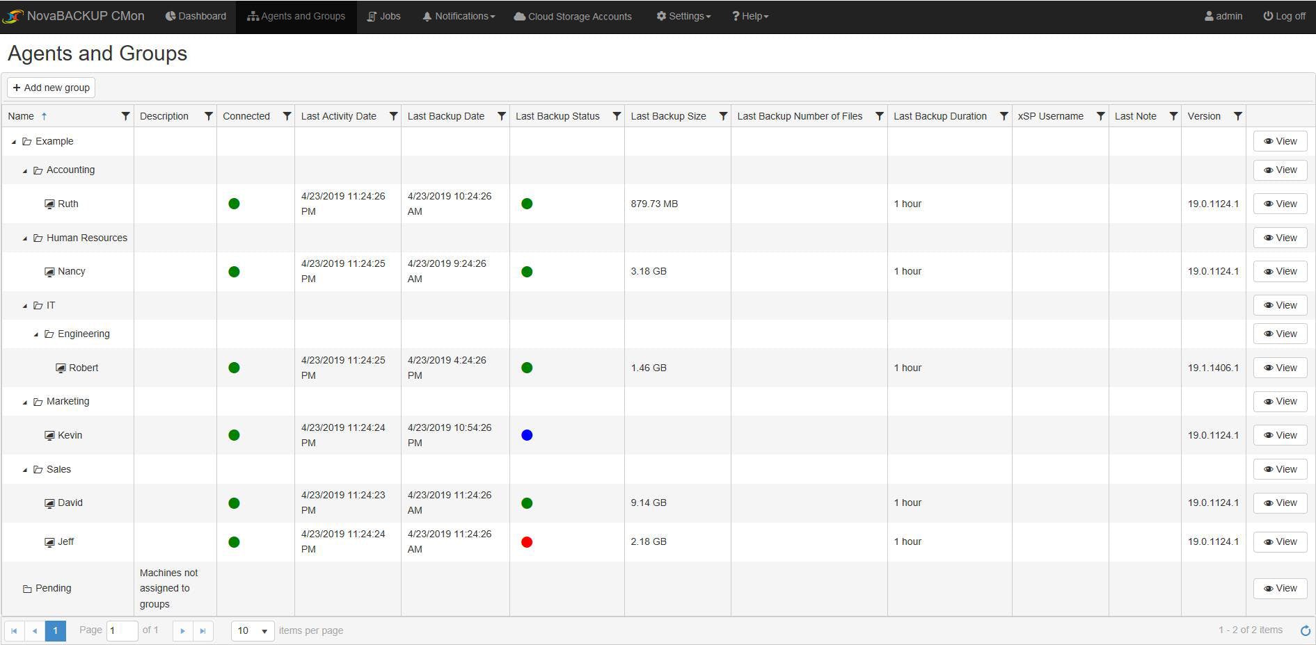 NovaBACKUP Cloud for MSPs Screenshot 2