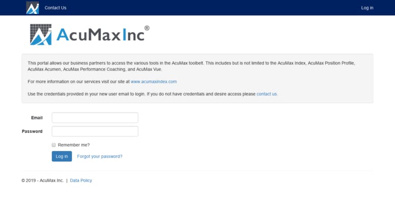 AcuMax Index Screenshot 2