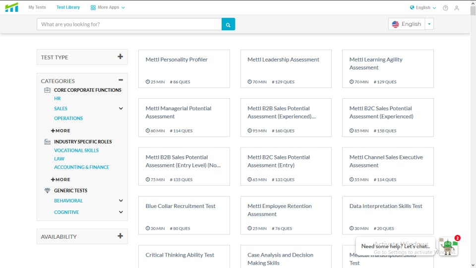 Mercer Mettl Talent Assessments Screenshot 1