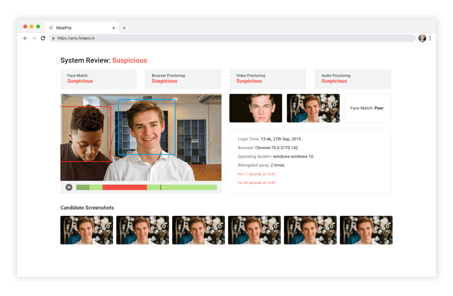 HirePro Proctoring Screenshot 2
