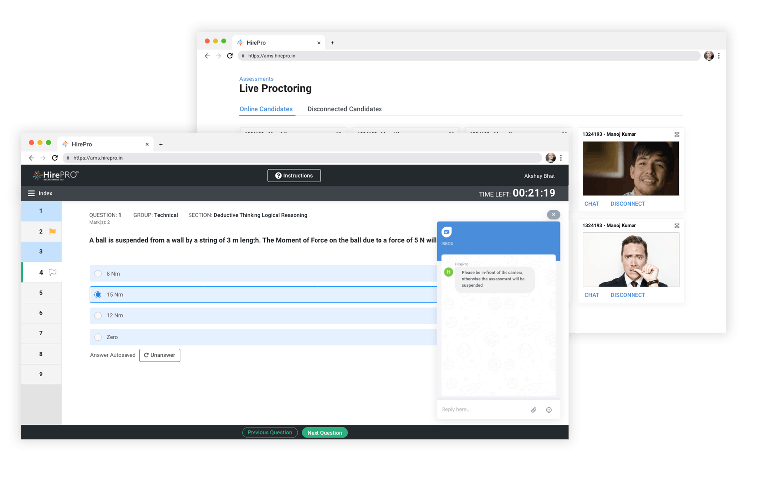 HirePro Proctoring Screenshot 4