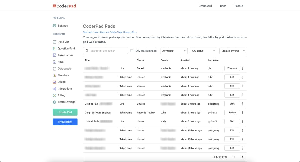 CoderPad Screenshot 5