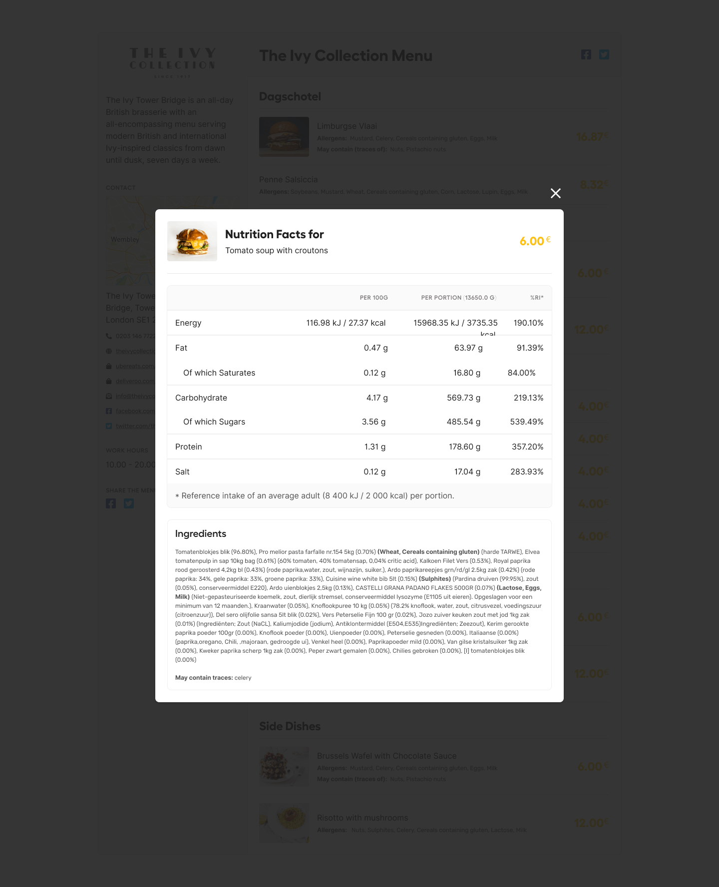 Apicbase Restaurant Management Screenshot 3