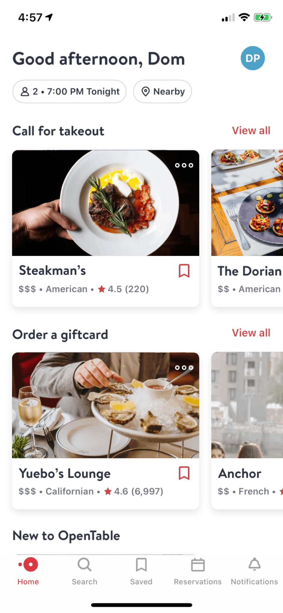 OpenTable Screenshot 4