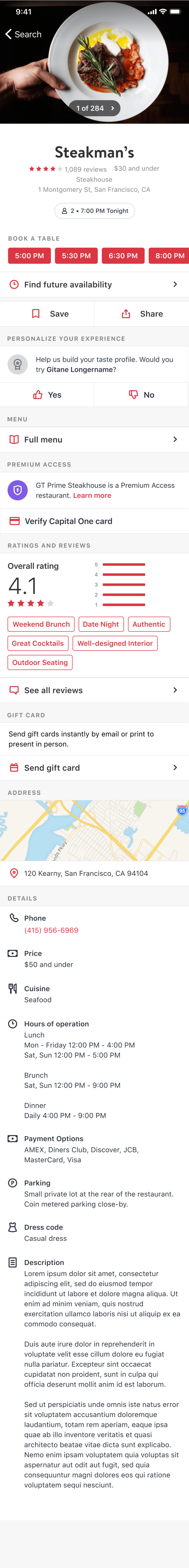 OpenTable Screenshot 5