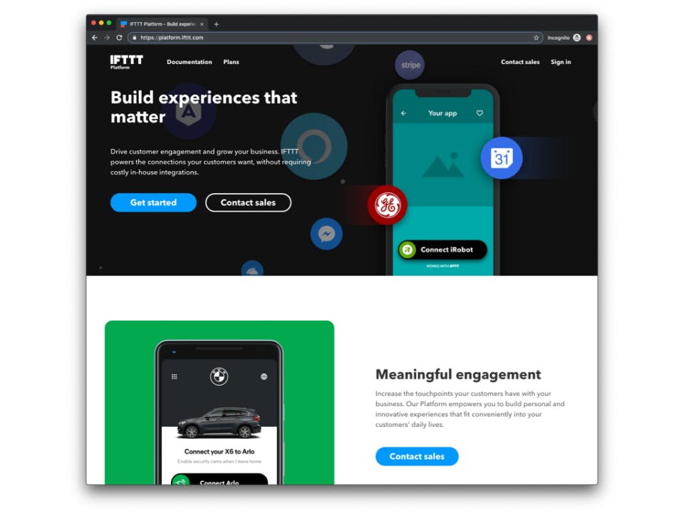 IFTTT Screenshot 1