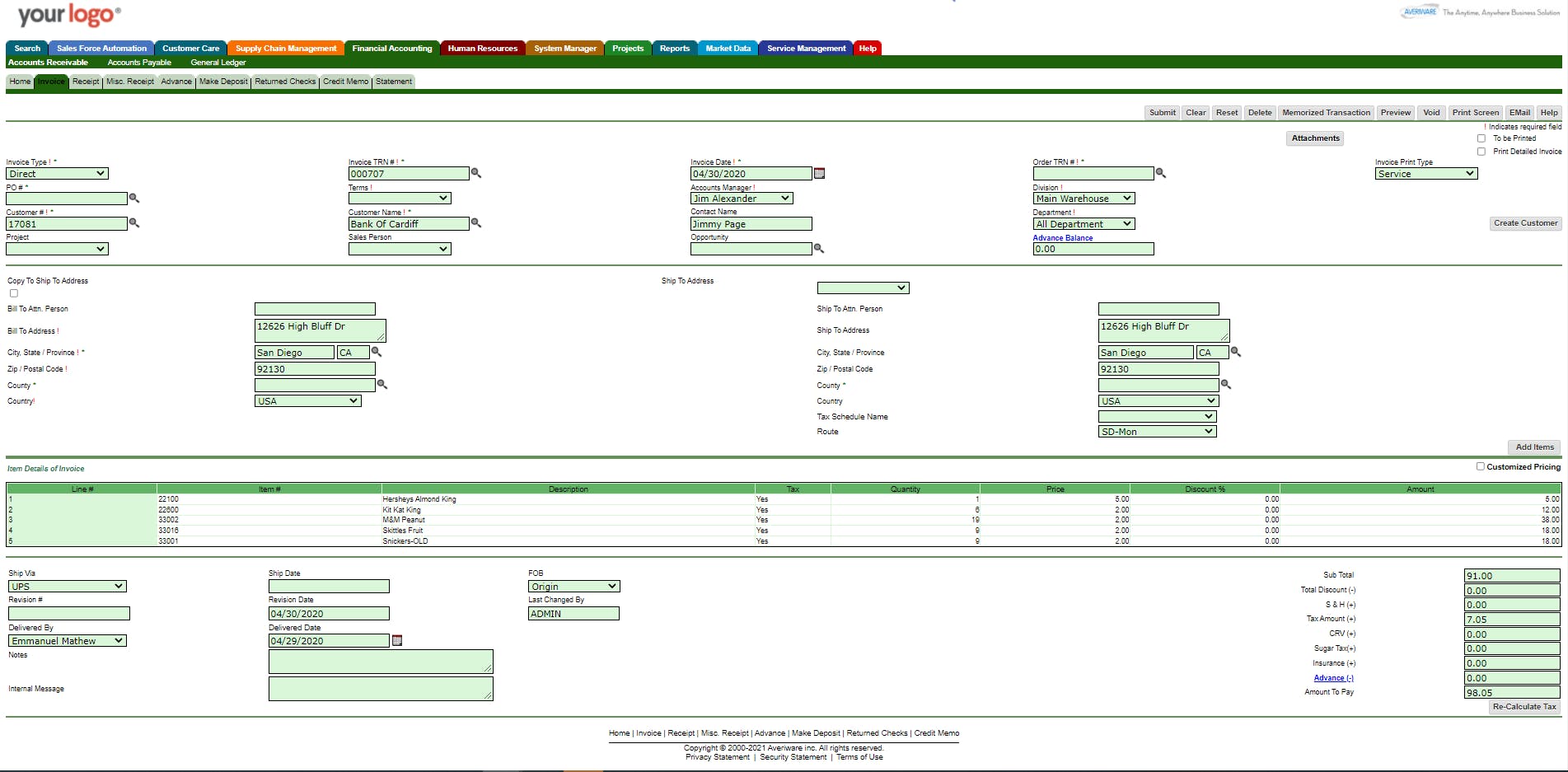 Averiware Screenshot 2