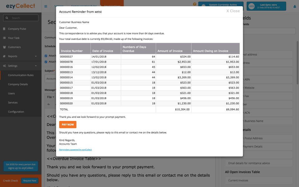 ezyCollect Screenshot 1