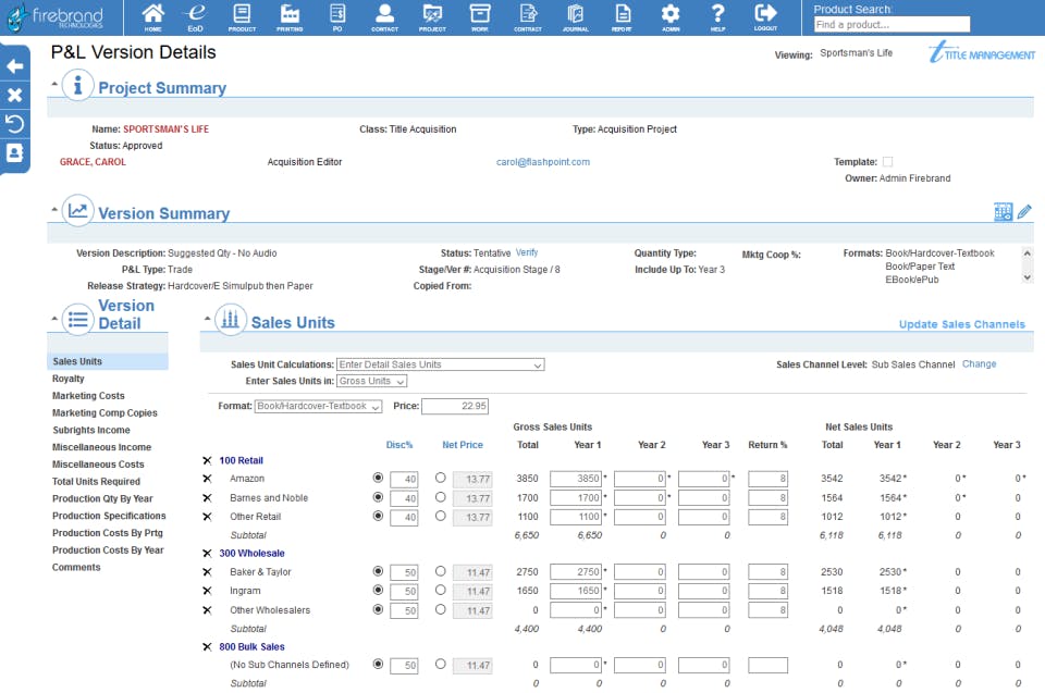 Title Management Screenshot 1