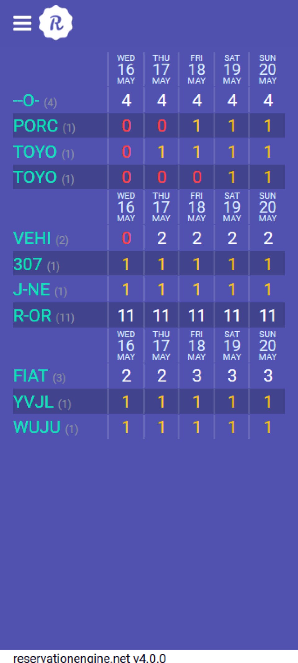 Reservationengine Screenshot 3