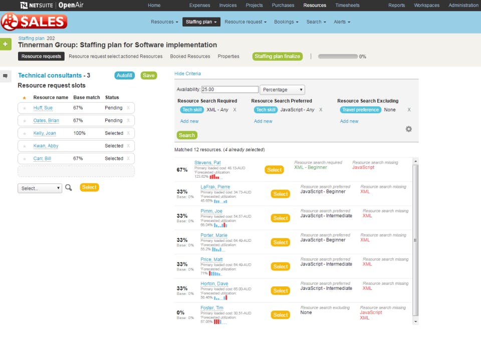 NetSuite OpenAir Screenshot 3