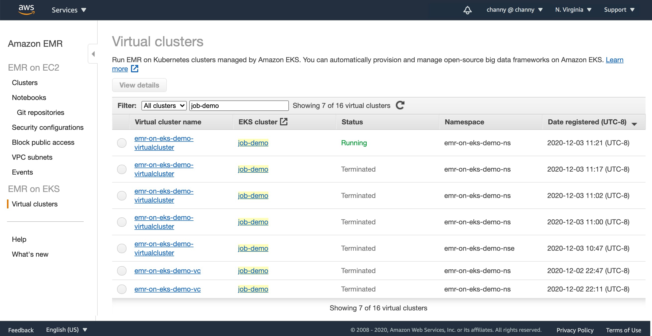 Amazon EMR Screenshot 2