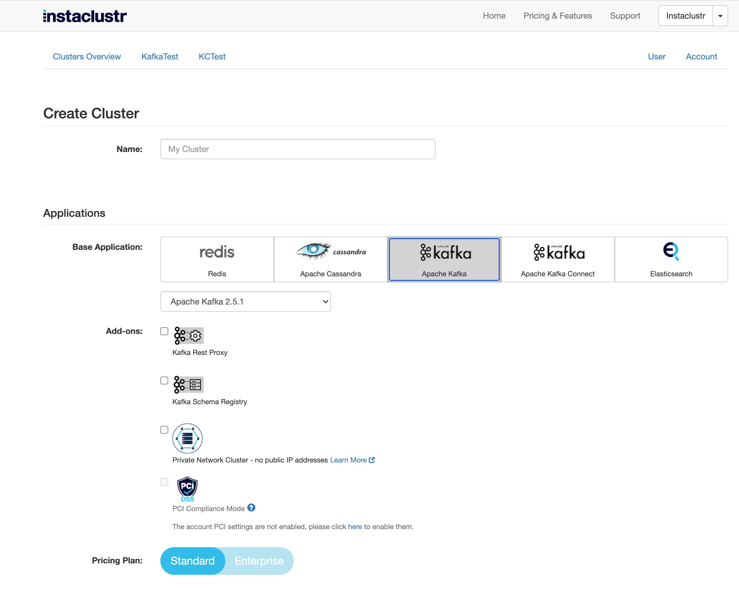 Instaclustr Apache Kafka Screenshot 1