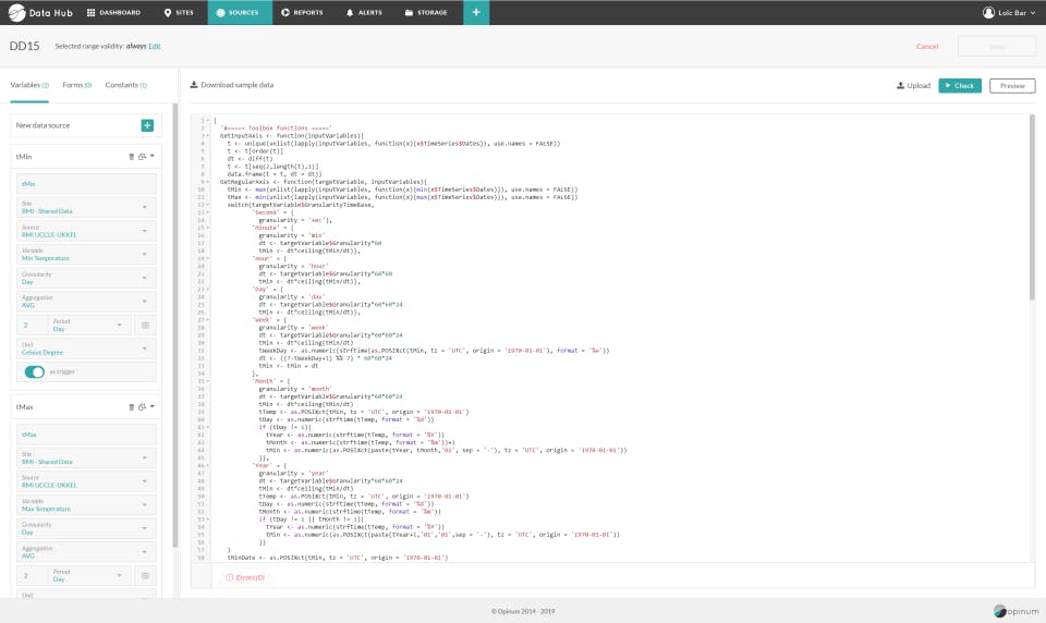 Opinum Data Hub Screenshot 2