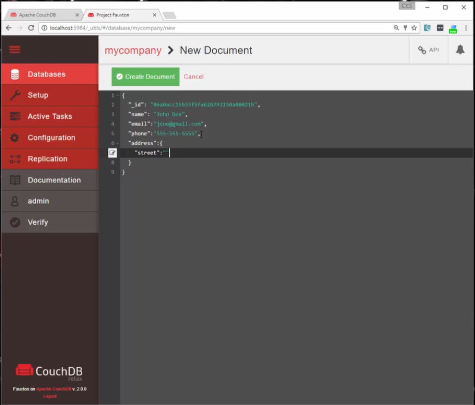 Apache CouchDB Screenshot 1