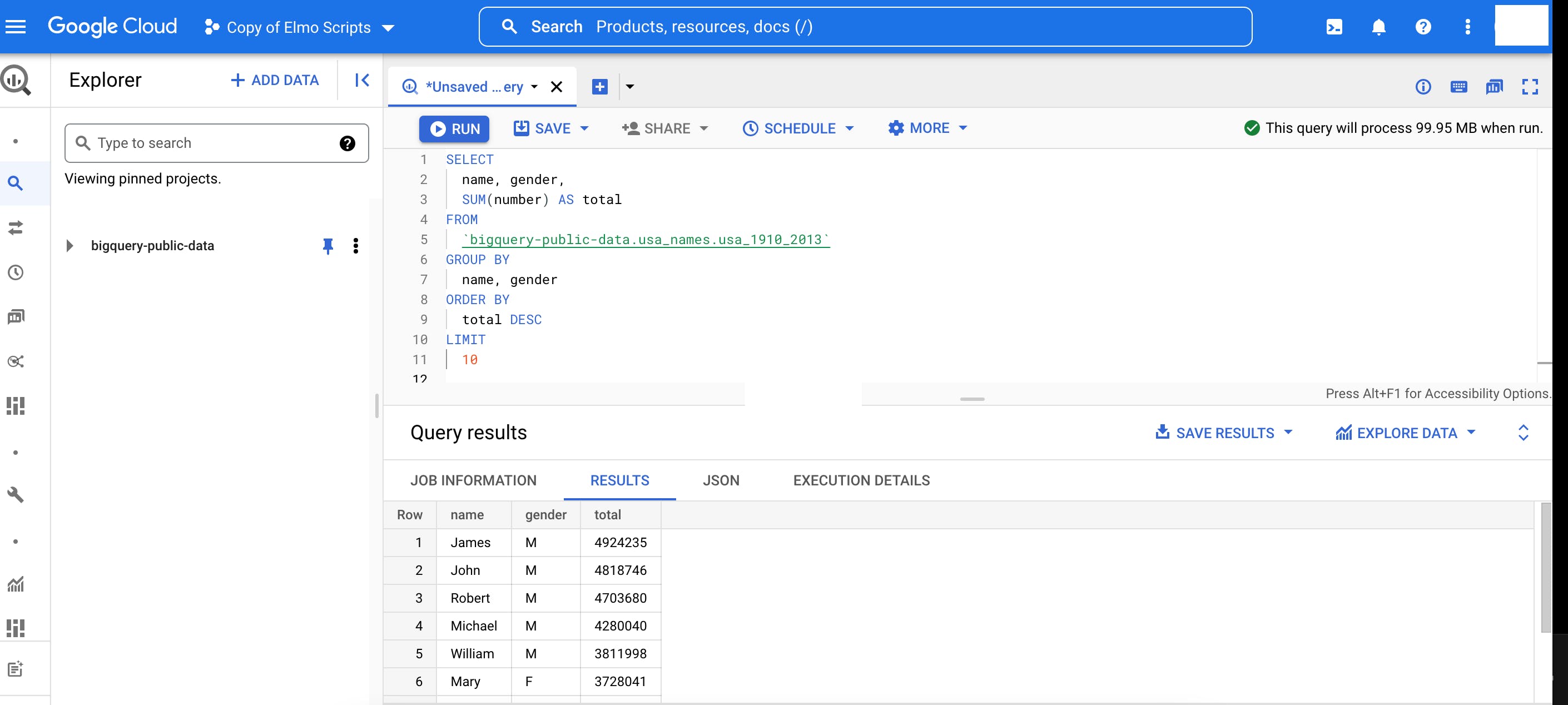 Google Cloud BigQuery Screenshot 5