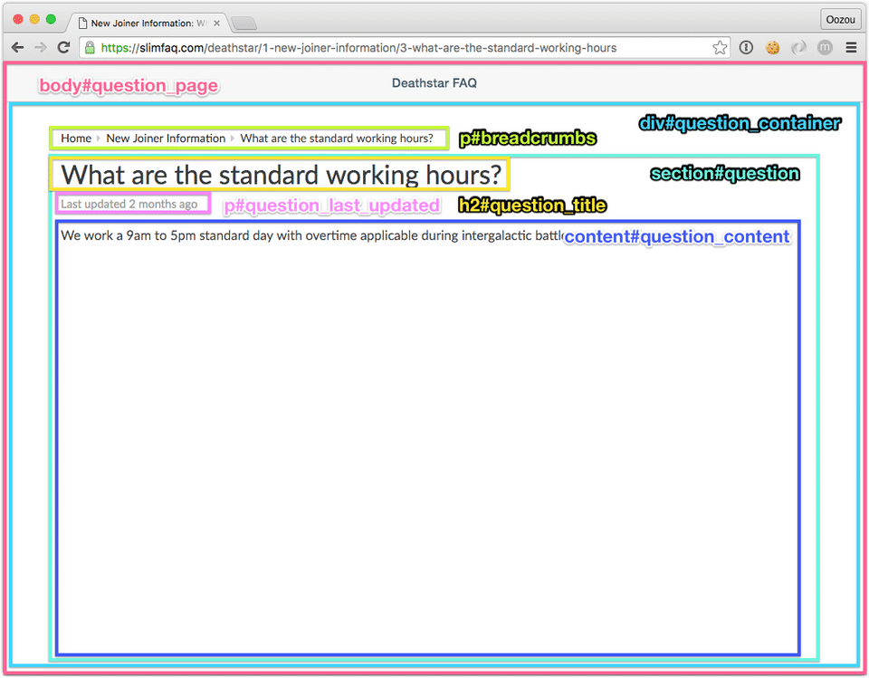 SlimFAQ Screenshot 2