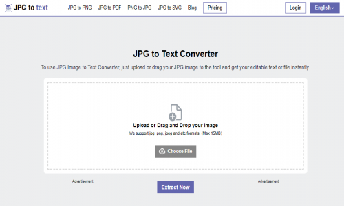JPG TO TEXT Screenshot 1