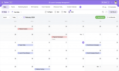 Zoho Tables Screenshot 1