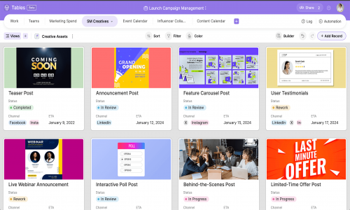 Zoho Tables Screenshot 4