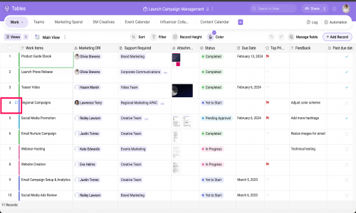 Zoho Tables Screenshot 7
