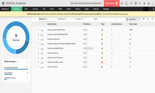 ManageEngine NetFlow Analyzer Screenshot 1