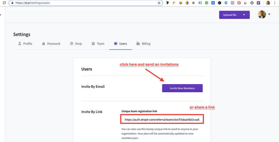 Droplr Screenshot 3