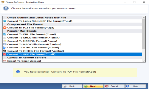 FixVare PST to PDF Converter Screenshot 3
