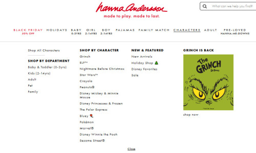 Hanna Andersson Screenshot 2